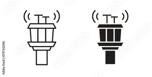 Control Tower icon in simple flat trend modern graphic design abstract logotype element