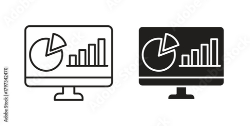 Dashboard icon in simple flat trend modern graphic design abstract logotype element