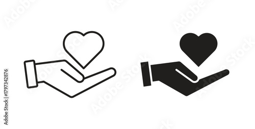 Donate icon in simple flat trend modern graphic design abstract logotype element