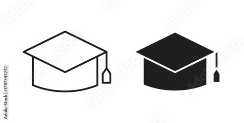 Education icon in simple flat trend modern graphic design abstract logotype element