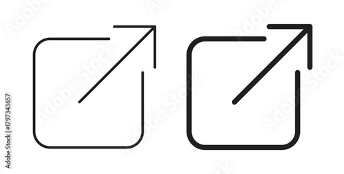 External link icon in simple flat trend modern graphic design abstract logotype element