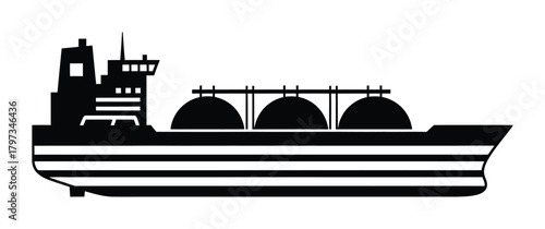 Cargo ship vector illustration black and white shipping transport design eps silhouette