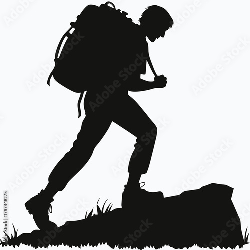 vector silhouette of a girl