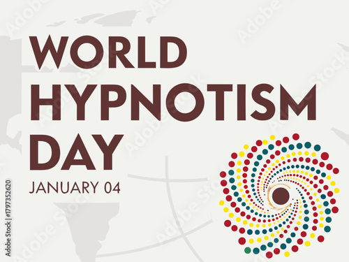 Celebrating World Hypnotism Day on January 4th with a hypnotic spiral design