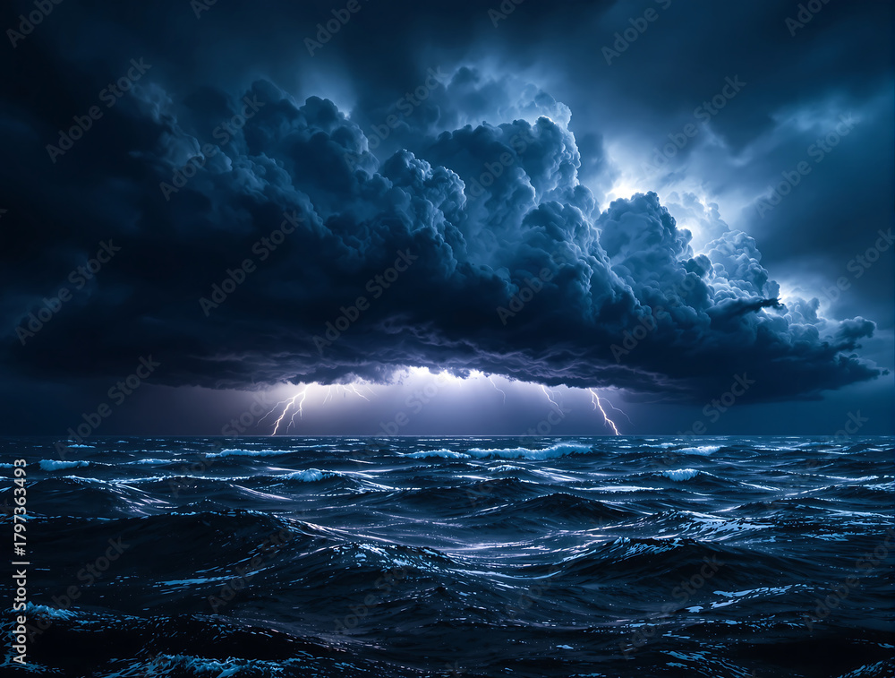 Fototapeta premium storm over the ocean