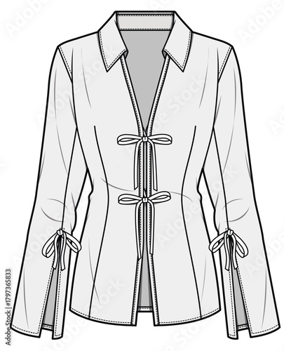 Tie-Front Shirt