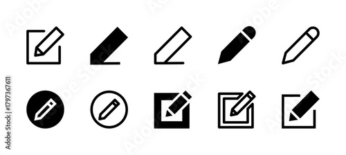 Edit Icon Set Line and Solid style for Document Modification