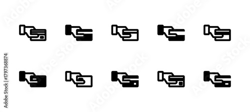 Payment Icon Set Line and Solid style for Financial Transaction