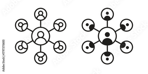 Chart network icon. filled flat sign for mobile concept and web design