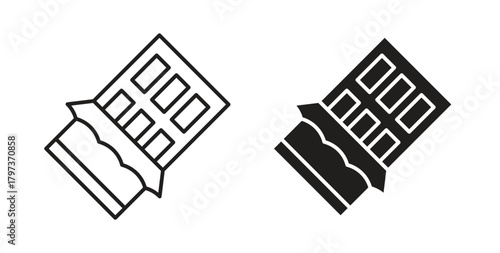 Chocolate icon. filled flat sign for mobile concept and web design