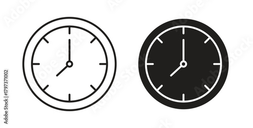 Clock seven icon. filled flat sign for mobile concept and web design