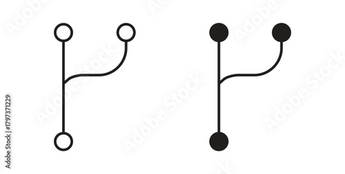 Code branch icon. filled flat sign for mobile concept and web design