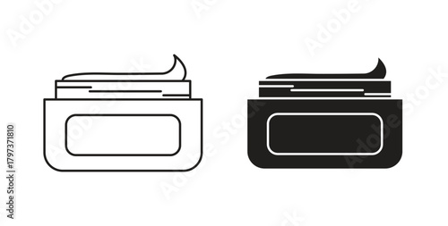 Cream icon. filled flat sign for mobile concept and web design