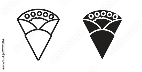 Crepe icon. filled flat sign for mobile concept and web design