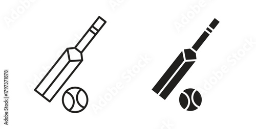 Cricket icon. filled flat sign for mobile concept and web design