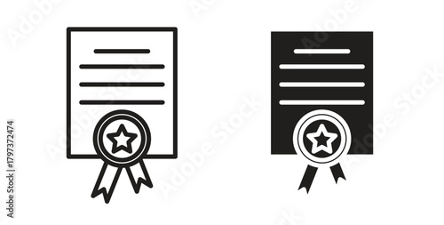 Diploma icon. filled flat sign for mobile concept and web design