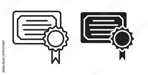 Diploma icon. filled flat sign for mobile concept and web design