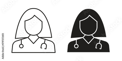 Doctor icon. filled flat sign for mobile concept and web design