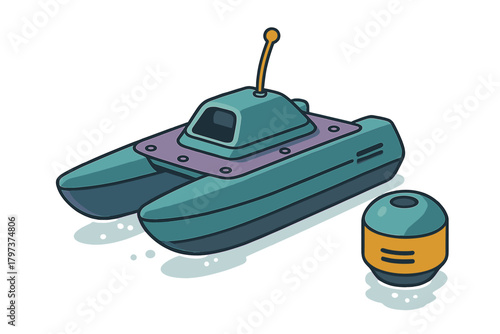 Sleek modern twin-hull watercraft and autonomous floating sensor device