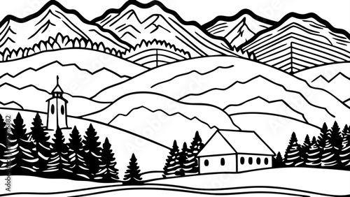 Very beautiful view of the White Mountains in New Hampshire as seen from Vermont, featuring rolling green hills, layered mountain ridges, and a peaceful New England landscape under clear, bright skies