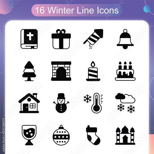 Winter Line Style Set 1