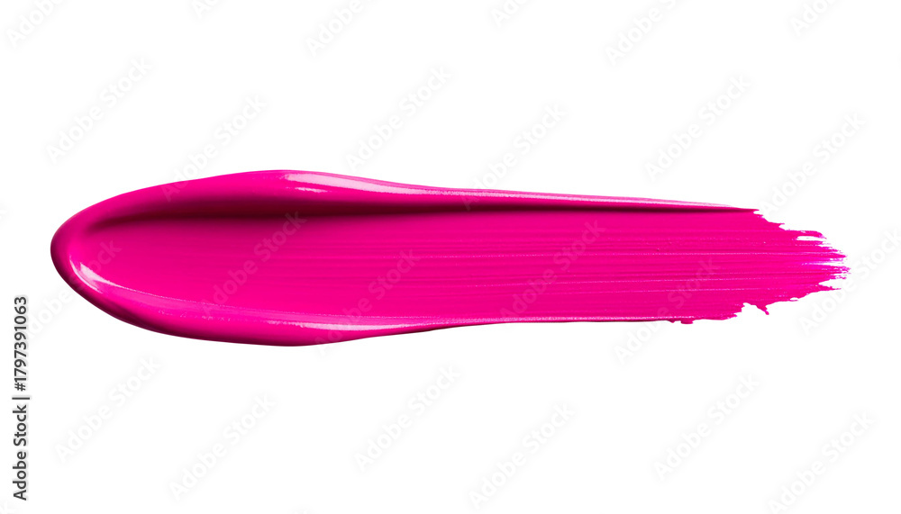 Fototapeta premium textured abstract magenta color paint stroke isolated on transparent background, png