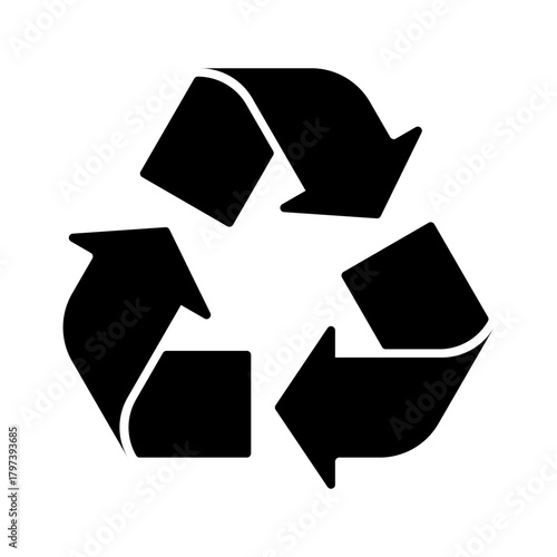 black recycle icon