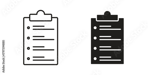 Clipboard icon in doodle and stroke style.