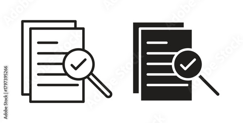 Compliance document icon in doodle and stroke style.