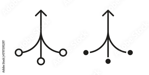 Consolidation icon in doodle and stroke style.