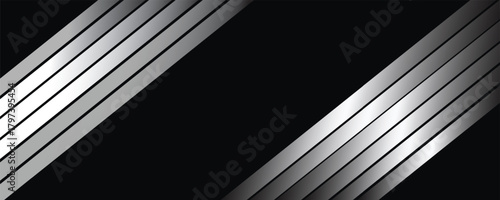 Black Luxury Premium Background. Gaming Banner. Industrial Design Poster. Cinematic Poster. Industrial Graphics. Slant Lines Metal Steel Effect. vector illustrations