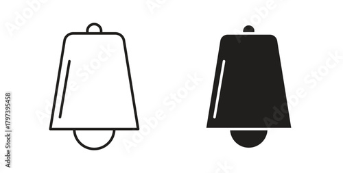 Cowbell icon in doodle and stroke style.