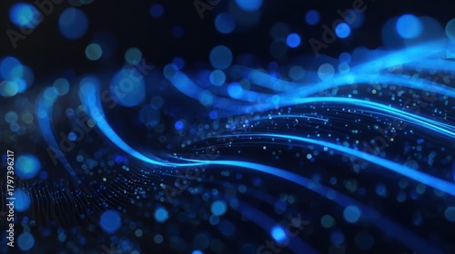 Technology abstract background featuring futuristic particle mesh, designed for tech blogs, presentations, and futuristic projects.