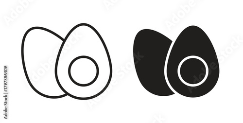 Egg icon in doodle and stroke style.