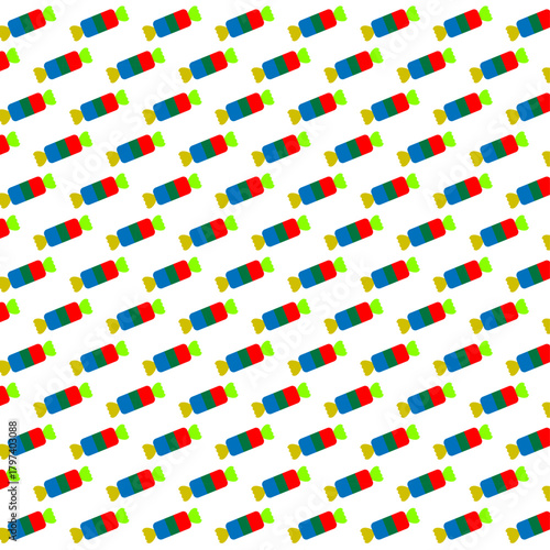 Abstract background - seamless pattern of candies for wrapping, packaging or textile printing. The main color can be changed or removed as desired. Vector illustration