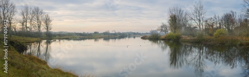 foggy morning on the lake