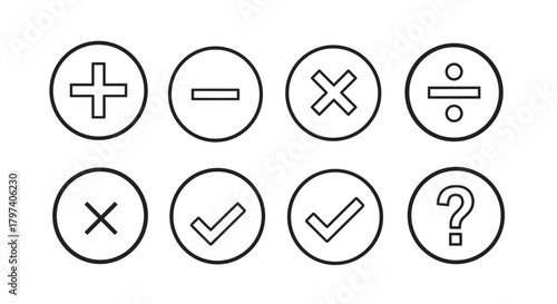 Understanding the basic arithmetic operations and common symbols used in mathematics and problem solving.