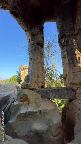 Rocky place in germany, stony hill
