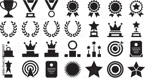 Award and Achievement Icons Collection