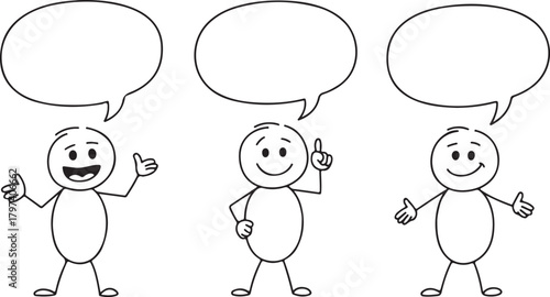 Stick Figure Communication and Speech Bubbles
