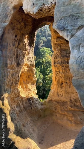 Rocky place in germany, stony hill