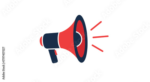 Announcing important news with a loud megaphone to reach a wide audience.