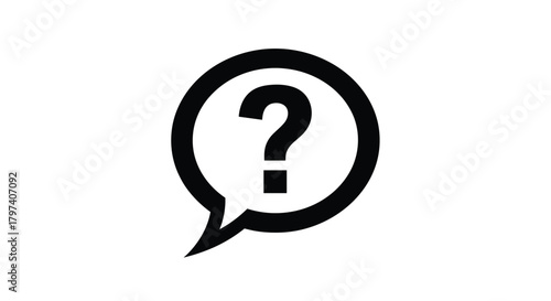 Understanding the meaning and implications of a question mark within a speech bubble icon.