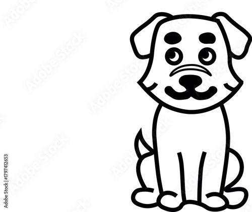 vector illustration of a dog
