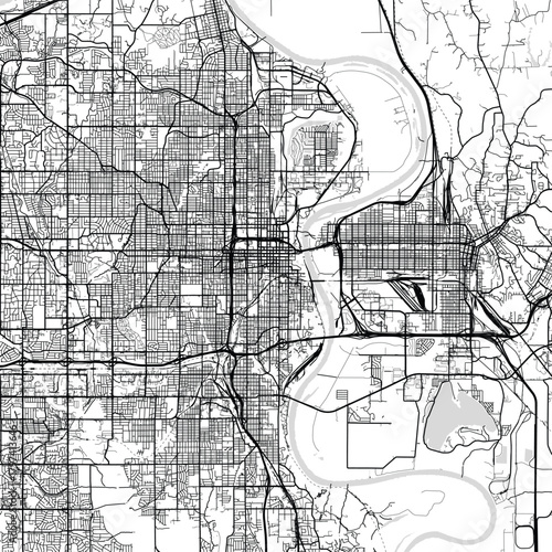 Omaha City Map a clean white grid of blocks emerges from subtle linework conveying urban structure with a blueprint s precision begin of sentence, emphasizing refined linework, with balanced.
