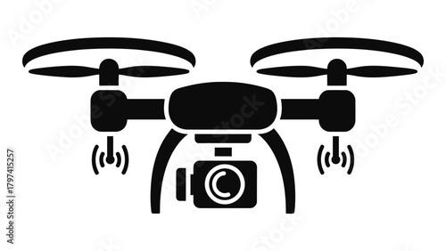 Camera drone with propellers and camera