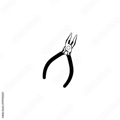 Jewelry Pliers Icon Silhouette