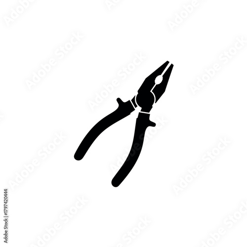 Pliers Tool Icon Silhouette