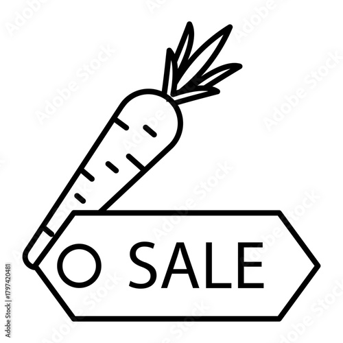 Fresh Carrot Discount Tag