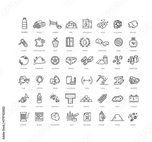 Basic materials icons
